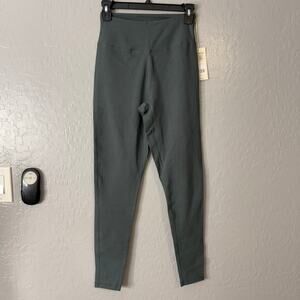 NWOT MATE the Label High-Waist Organic Cotton Leggings in Dark Teal/ Forest